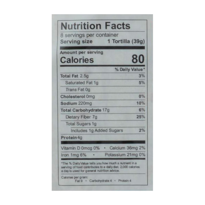 La Tortilla Factory Light Tortilla, Tortilla Flour, 8 Count, 11 Oz - Pack of 10