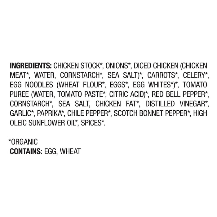 Pacific Foods Organic Spicy Chicken Noodle Soup, 16.1 fl oz, Pack of 12