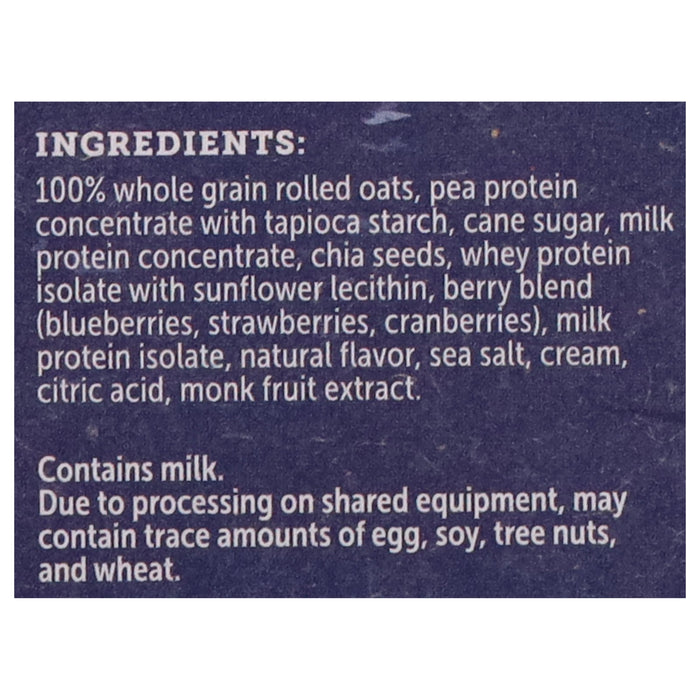 Kodiak Cakes Oatmeal Berries Cream - Pack of 6 - 4/2.65 oz Cups - High Protein Breakfast