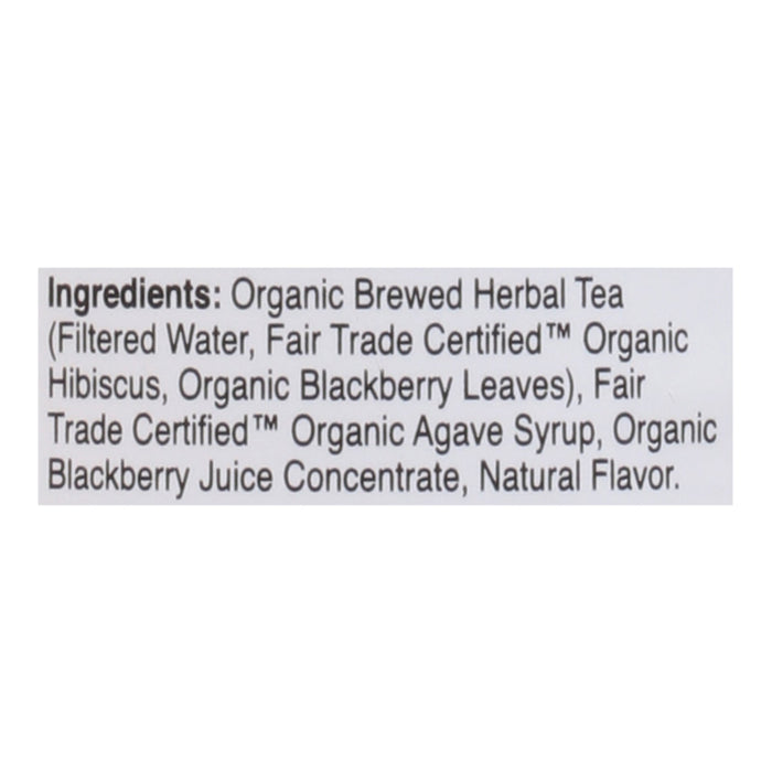 Just Ice Tea Organic Berry Hibiscus Tea, 16 fl oz, Pack of 12