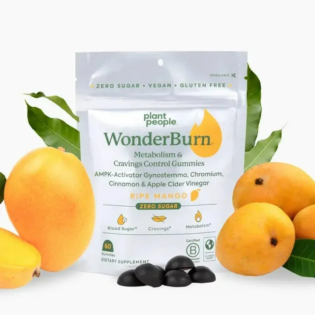 Plant People - Wonderburn Mango Gummies, 60 Ct - Gluten-Free Supplement