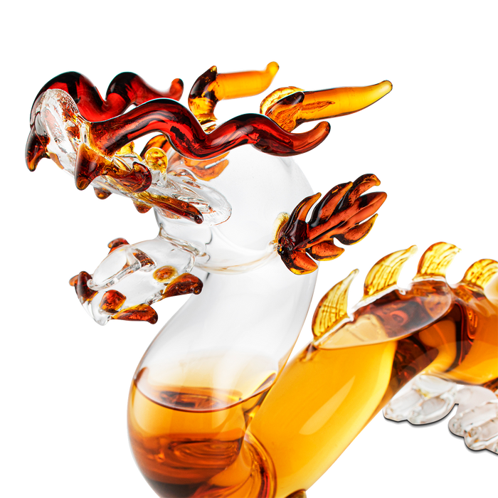 Dragon Drinking Decanter - GOT, I Drink and I Know Things - Whiskey and Wine Decanter Large 10x16" - 100% Lead-Free High Borosilicate Glass, - The Wine Savant Handblown Glass. Movie Night! (600ml)