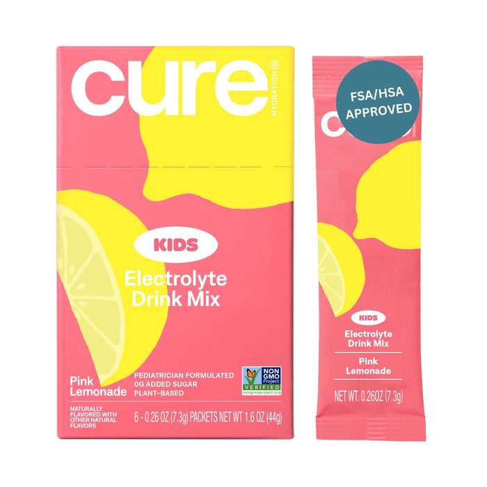 Cure Hydration Kids - Pink Lemonade, 1.6 oz (Each) - Electrolyte Drink Mix