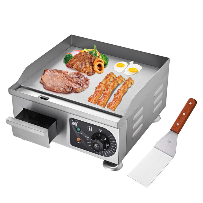 WeChef Electric Countertop Griddle Flat Grill 14in 1500W