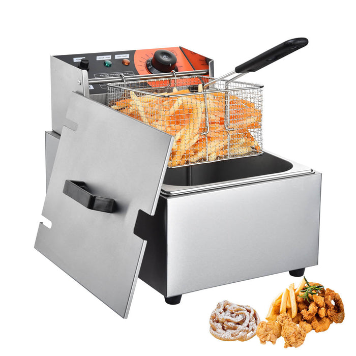 Yescom Stainless Steel Electric Countertop Fat Deep Fryer 8L