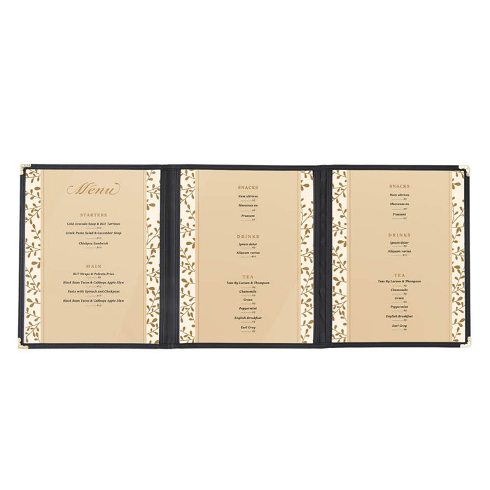 Yescom 30x Menu Covers Cafe Restaurant Triple 8.5x11