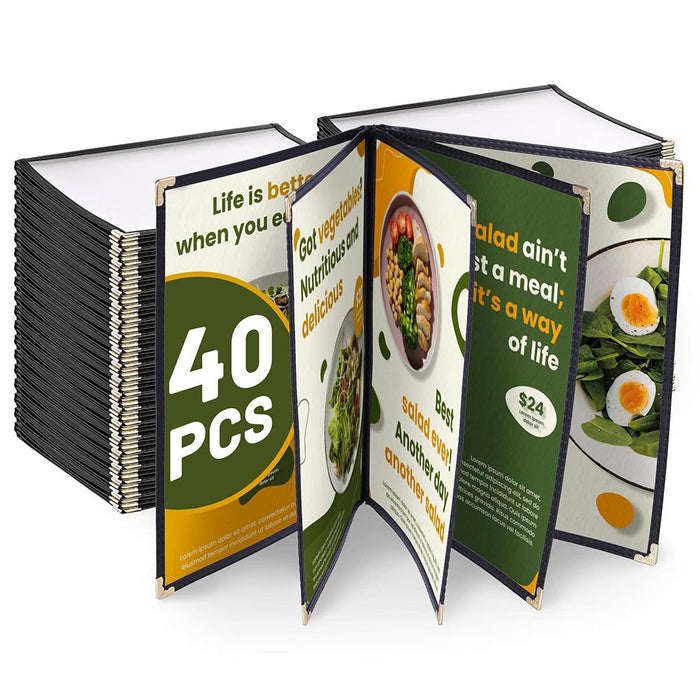 Yescom 40x Menu Covers 8.5x11 Restaurant Cafe 5-Page