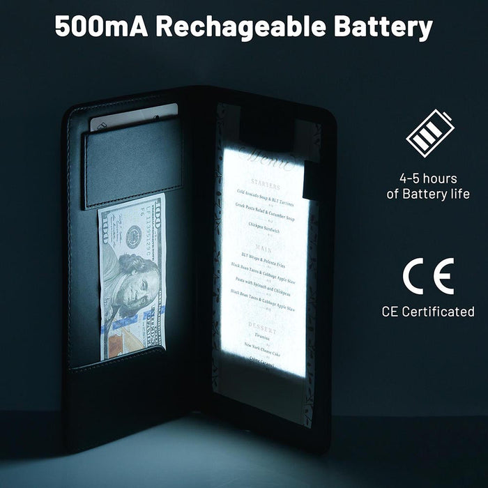 Yescom LED Back Lit Check Presenter Leather Backlighting