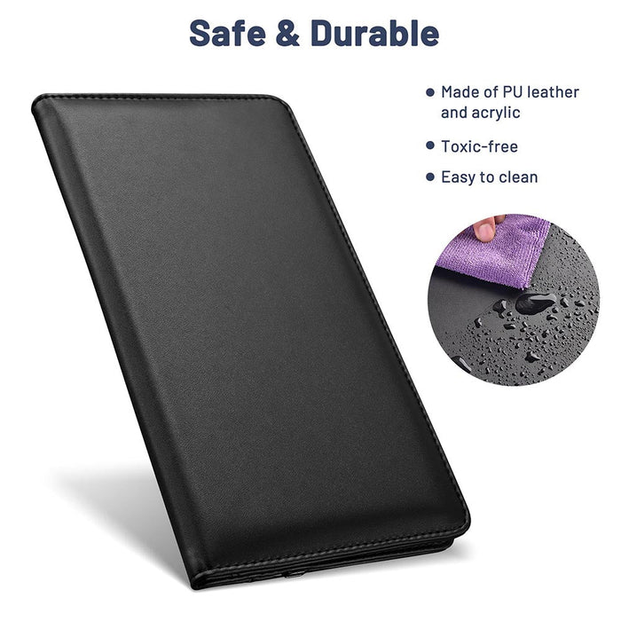 Yescom Personalized Check Presenters LED Menu Holder PU Leather 5x9in Set(5)