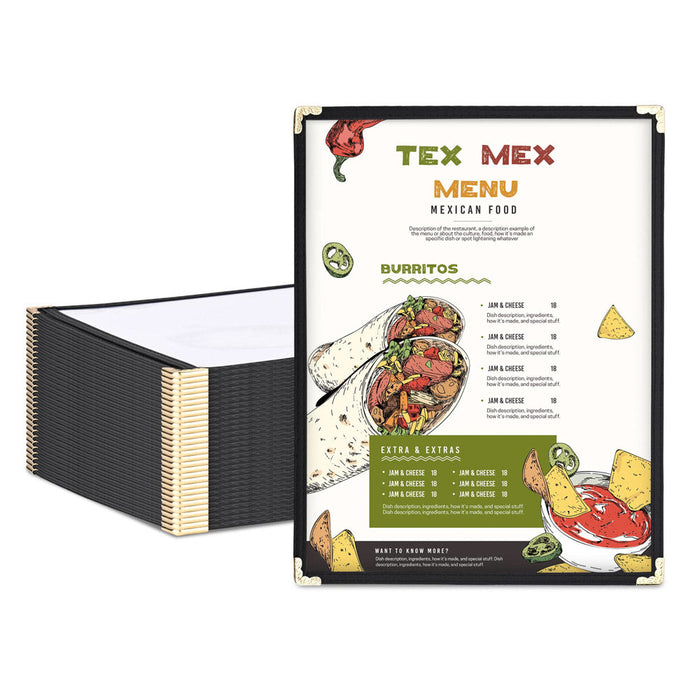 Yescom 8.5x11 Menu Covers Set(30) Single Page