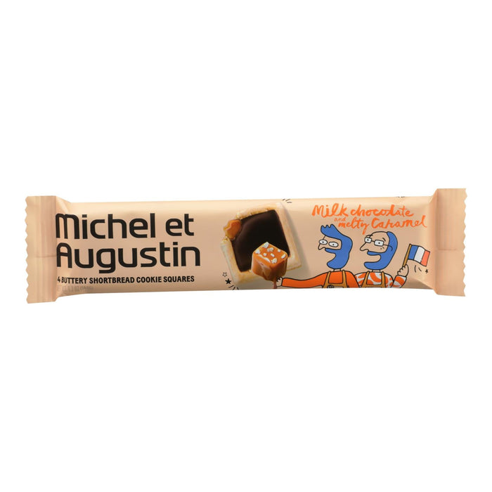Michel et Augustin Milk Chocolate & Melty Caramel Cookies, Kosher-Dairy, French Snack, Case of 18 (1.07 Oz Packs)