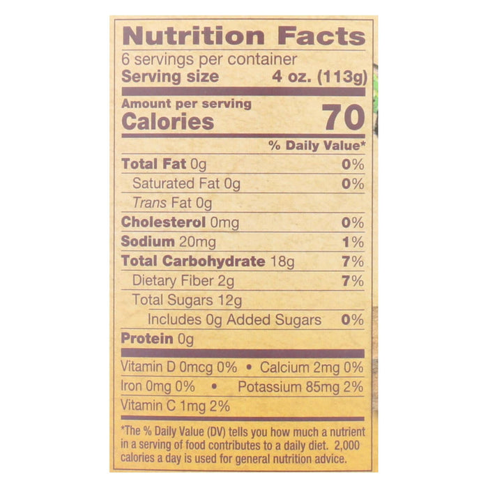 North Coast Organic Honeycrisp Apple Sauce – 24 oz Jar (6-Pack)