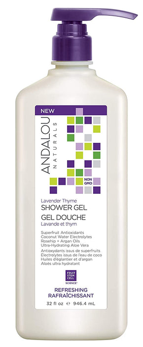 Andalou Naturals Lavender Thyme Refreshing Shower Gel - 32 Fl Oz