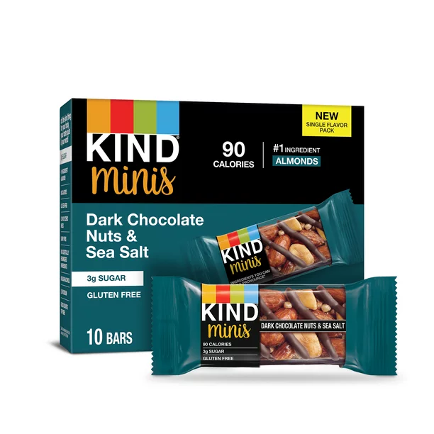 Kind Bar Mini Dark Chocolate Nut Sea Salt (Pack of 8-10/.7 Oz)