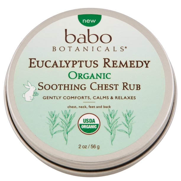 Babo Botanicals Eucalypts Chest Rub (Pack of 6 - 2 oz Tubs)