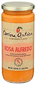 Alfredo Sauce Rosa, 6 Pack of 16.9 Oz Jars by Cucina Antica