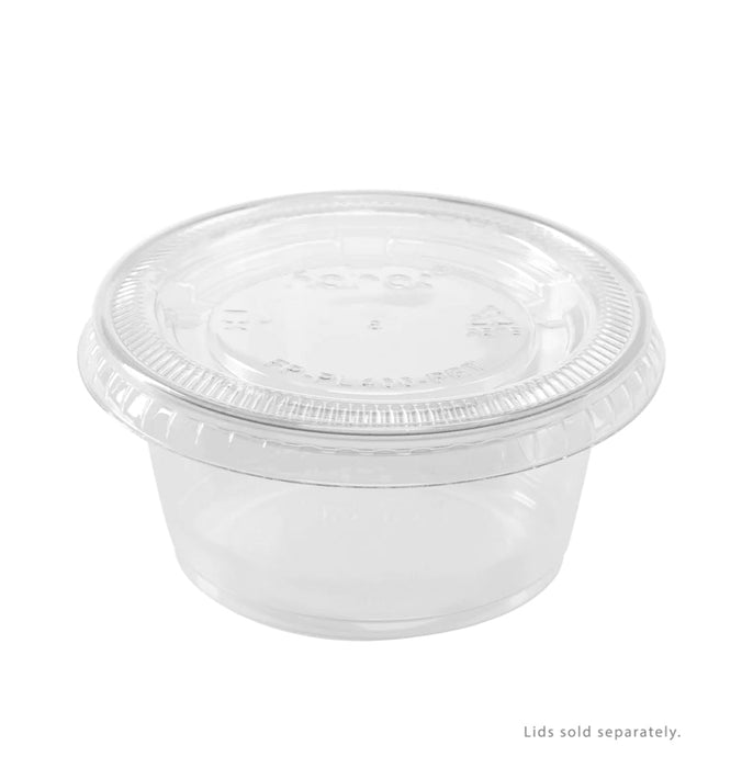 3.25 oz Portion Cups, PP Plastic,  Clear - 2,500 pcs