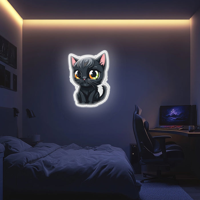 UV Printed Cat Neon Wall Art- LV0019