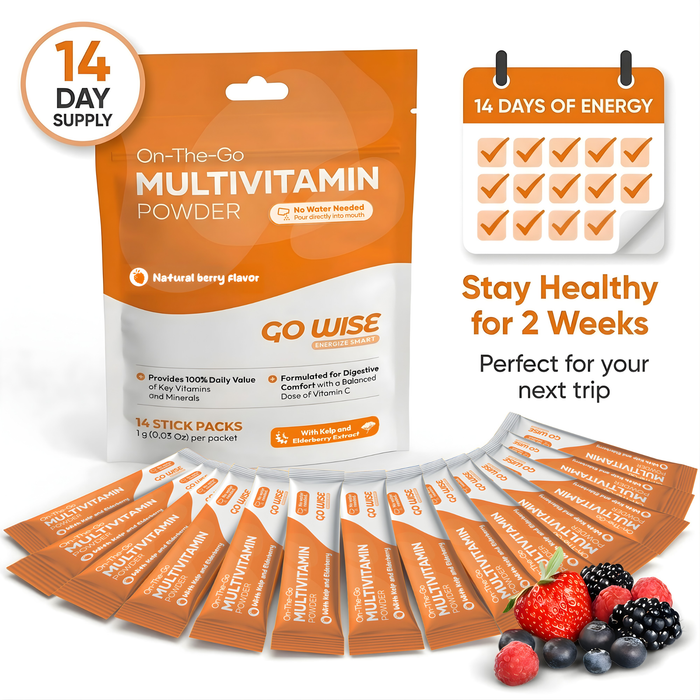 Vegan Multivitamin Powder Stick Packs - No Water Needed