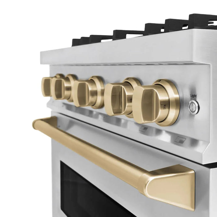ZLINE 30" Classic Gas Range, Convection Gas Oven Stainless Steel, Champagne Bronze CGRZ-30-CB