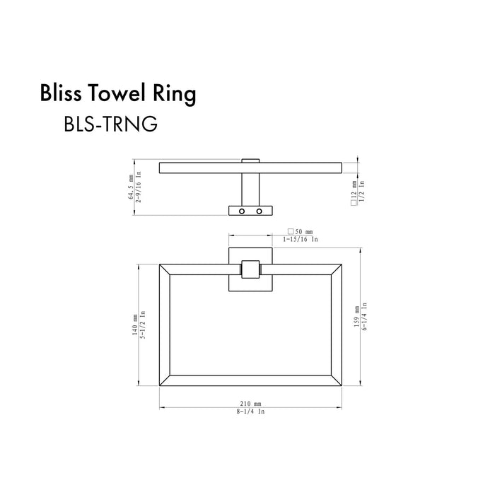 ZLINE Bliss Towel Ring BLS-TRNG-CB