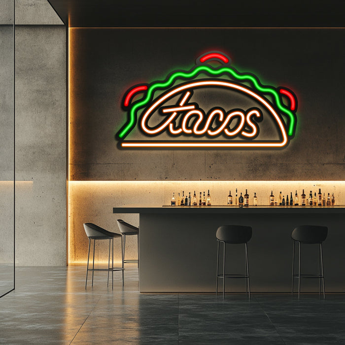 Tacos Metal Neon Wall Art- LN0044