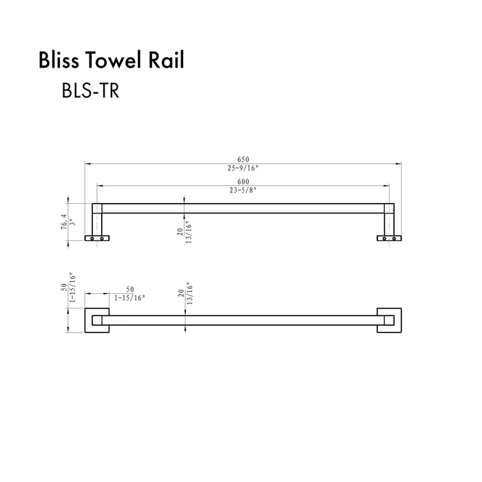 ZLINE Bliss Towel Rail BLS-TR-BN