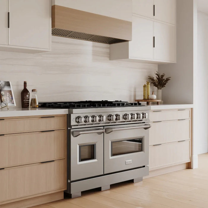 ZLINE 48" Dual Fuel Range, Gas Cooktop, Electric Convection Oven Stainless Steel, CDR48