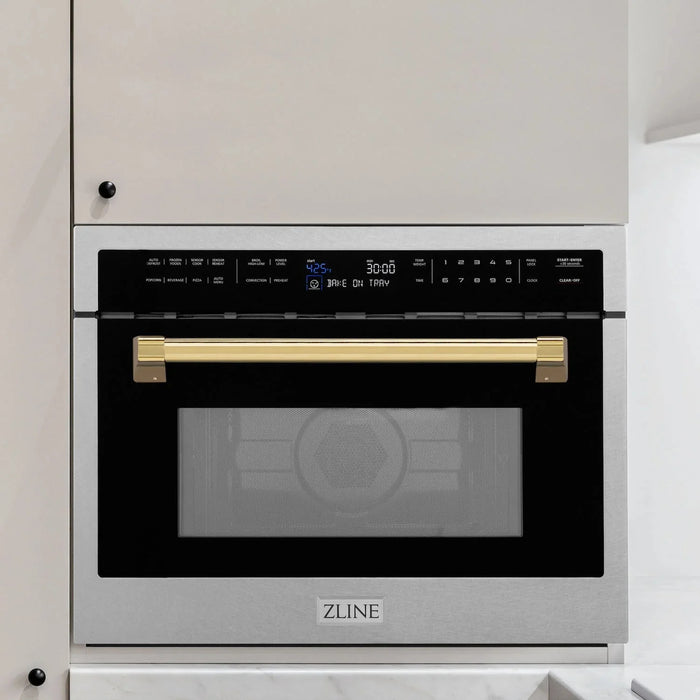 ZLINE 24” Convection Microwave, Stainless Steel, Gold MWOZ-24-SS-G