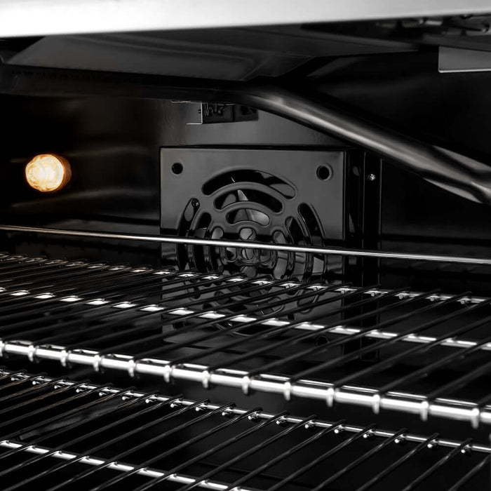 ZLINE 30"Classic Gas Range, Convection Gas Oven, DuraSnow® Stainless Steel, White Matte Door Polished Gold CGRSZ-WM-30-G