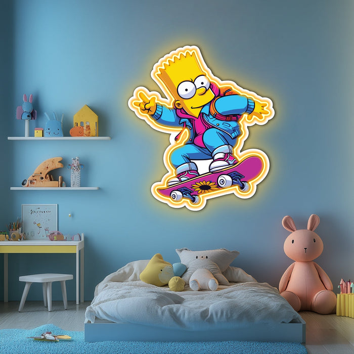 UV Printed Simpson Neon Wall Art- LV0081