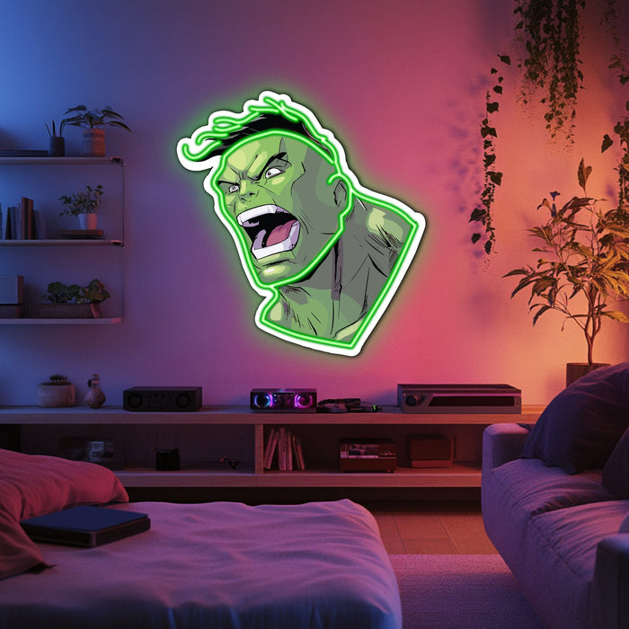 UV Printed Hulk  Neon Wall Art- LV0045