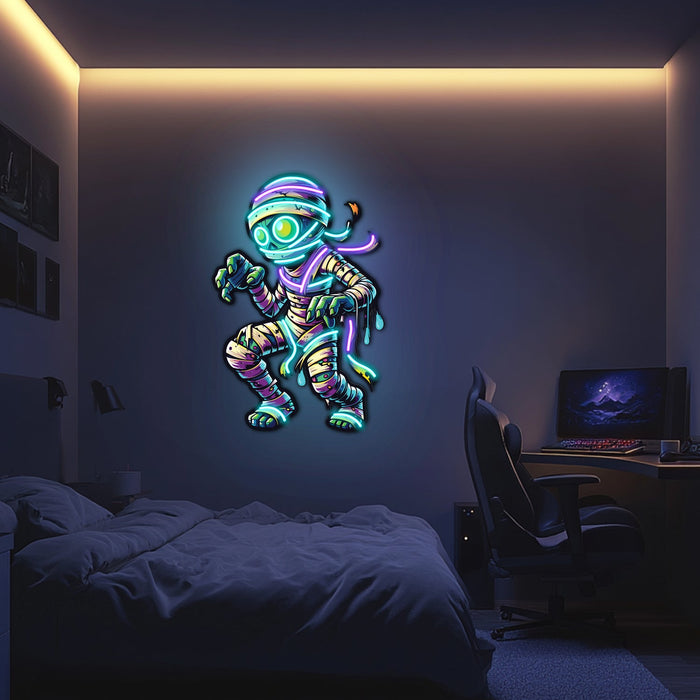 UV Printed Mummy Neon Wall Art- LV0036