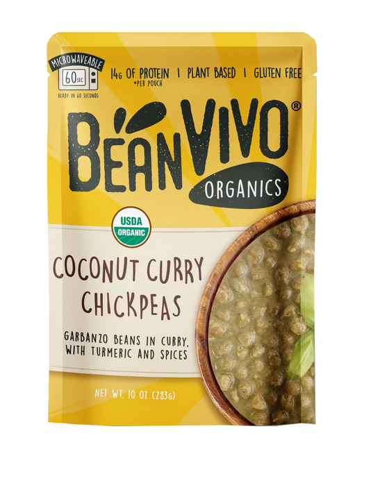 Bean Vivo Chickpeas Coconut Curry, 10 Oz Pack of 6