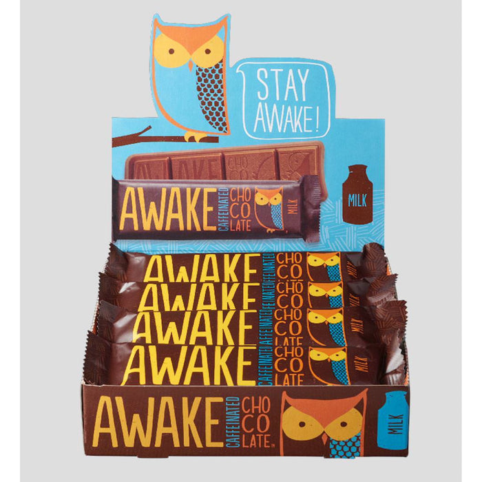 Awake Chocolate - Bar Caff Milk Chocolate - Case Of 12-1.55 Oz