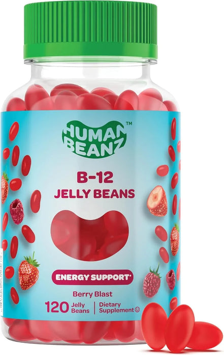 Human Beanz - B12 Jelly Beans, 120 ct (Each) - Vitamin Supplement Candy