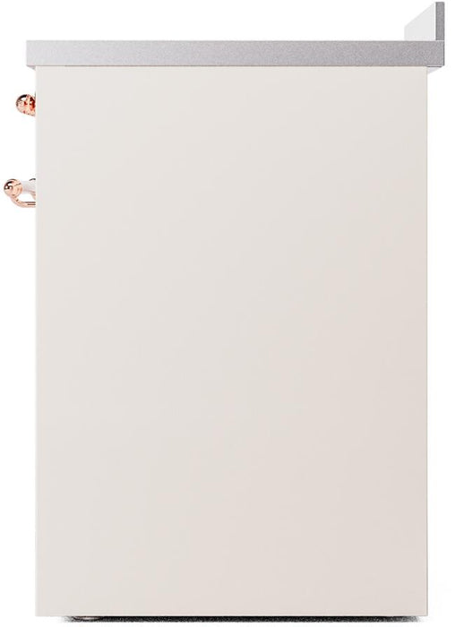 ILVE Nostalgie II 30" Electric Range, Antique White, Copper Trim UPI304NMPAWP