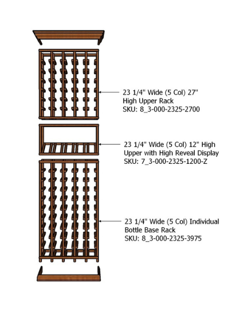 2 Foot Wine Cellar - 90 Bottle Capacity