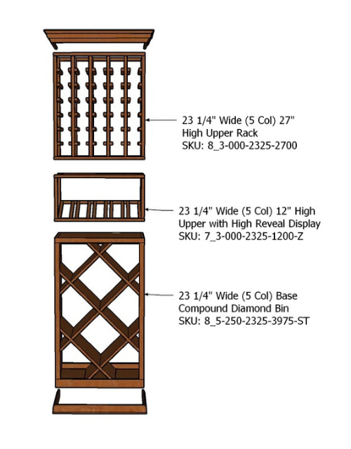 2 Foot Wine Cellar - 105 Bottle Capacity