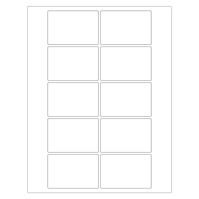 Rectangular Laser Labels - 2" x 3": 250/Pack, 25 Sheets