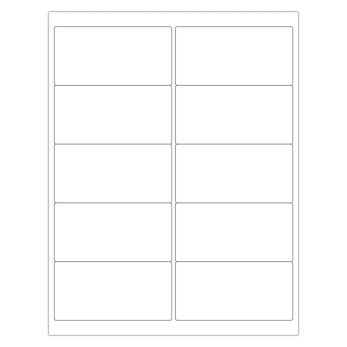 Rectangle Laser Labels - 2" x 4": 250/Pack, 25 Sheets