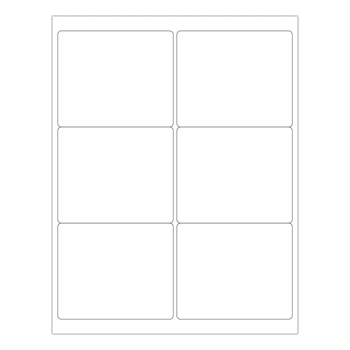 Rectangle Laser Labels - 3-1/3" x 4": 150/Pack, 25 Sheets