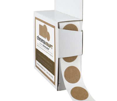 True Kraft Paper Dot Stickers: 1,000/Box