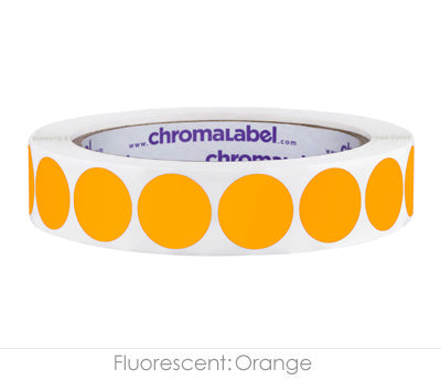 3/4" Permanent Round, Color-Code Dots: 1,000/Roll