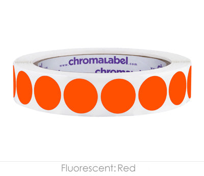 3/4" Permanent Round, Color-Code Dots: 1,000/Roll