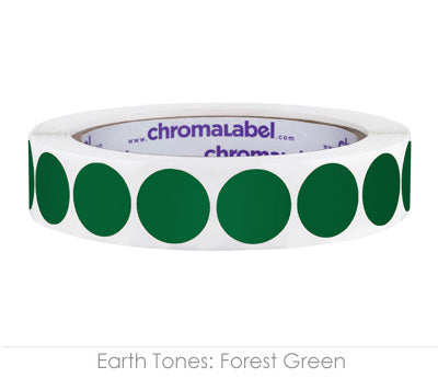 3/4" Permanent Round, Color-Code Dots: 1,000/Roll