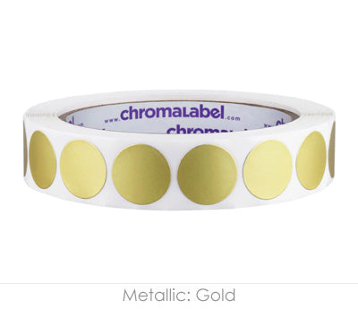 3/4" Permanent Round, Color-Code Dots: 1,000/Roll