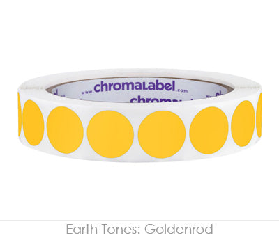 3/4" Permanent Round, Color-Code Dots: 1,000/Roll