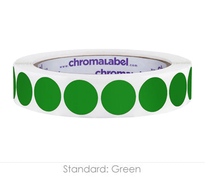 3/4" Permanent Round, Color-Code Dots: 1,000/Roll