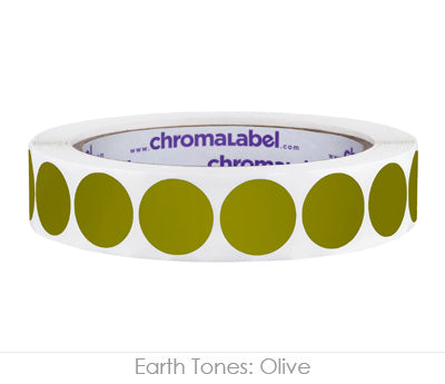 3/4" Permanent Round, Color-Code Dots: 1,000/Roll